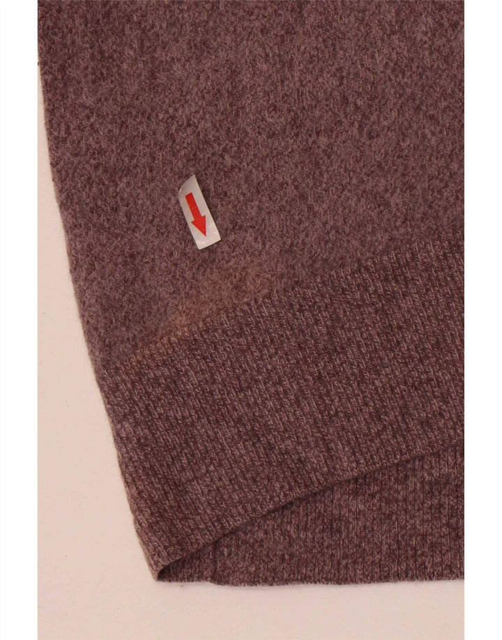 Sweter damski Massimo Dutti z wywijanym dekoltem UK 8, mała, szara wełna