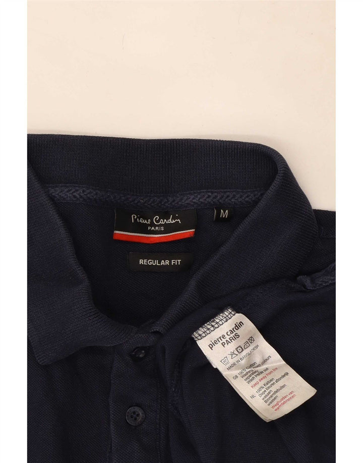 Męska koszulka polo Pierre Cardin o regularnym kroju, średnia, granatowa, bawełniana
