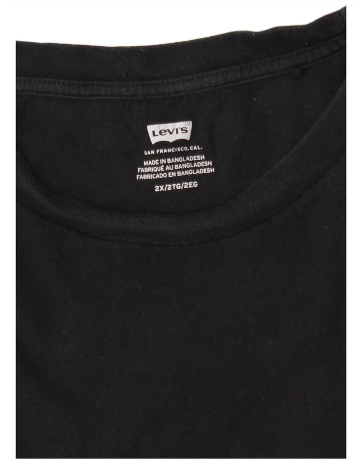 Koszulka damska Levi's Top UK 20 2XL Czarna bawełna