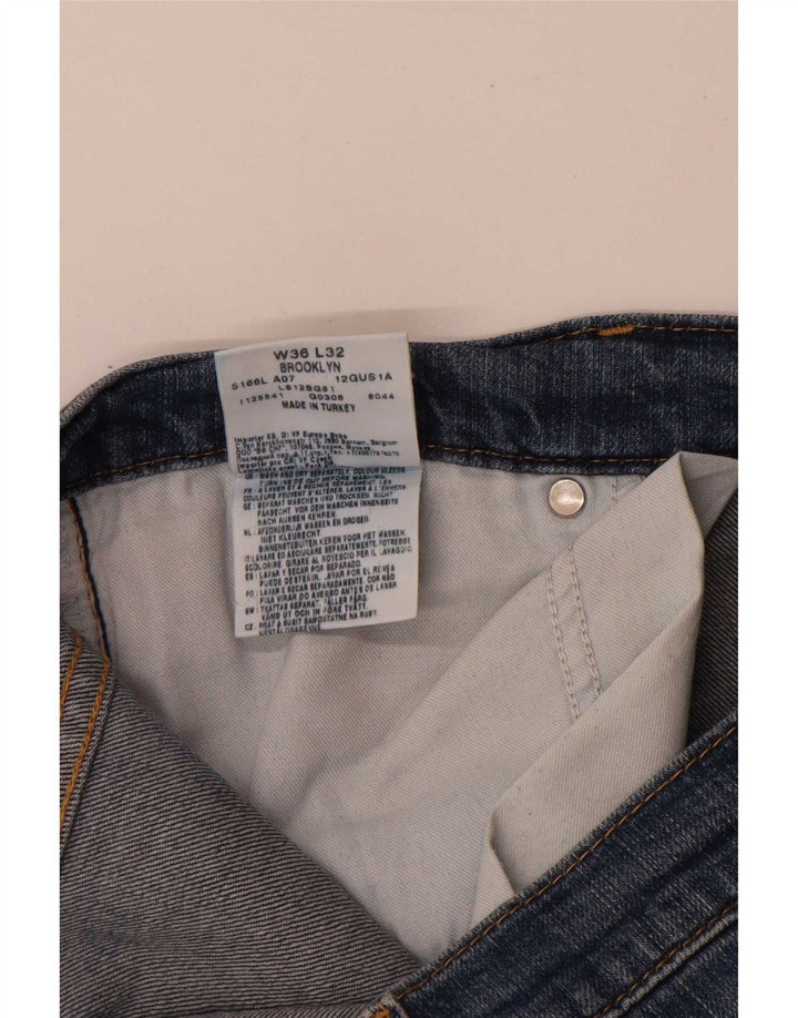 Damskie jeansy Lee Brooklyn Straight W36 L30 Niebieskie bawełniane
