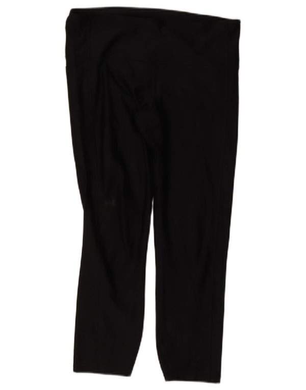 Damskie legginsy Capri Under Armour UK 14, duże, czarne, poliestrowe