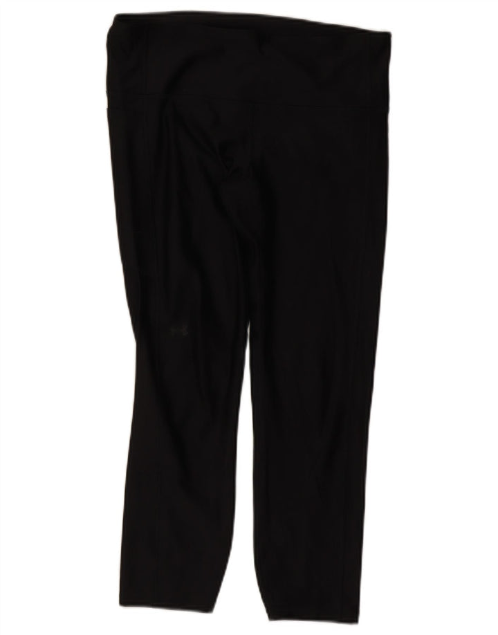 Damskie legginsy Capri Under Armour UK 14, duże, czarne, poliestrowe