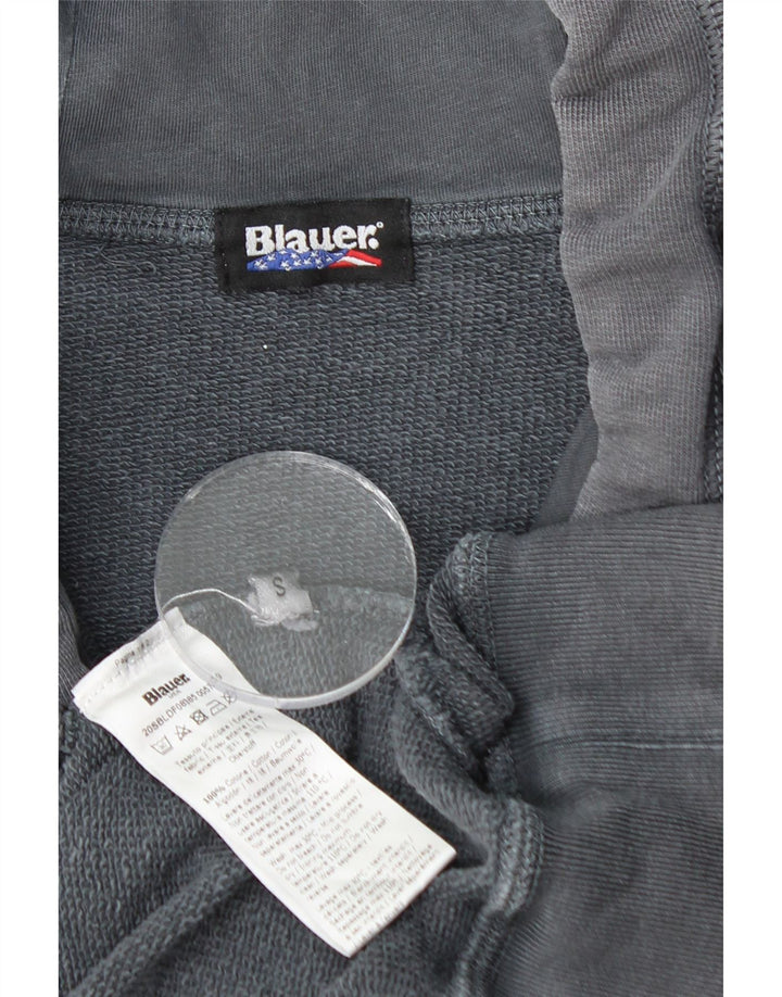Męski sweter z kapturem BLAUER, mały, szary, bawełniany