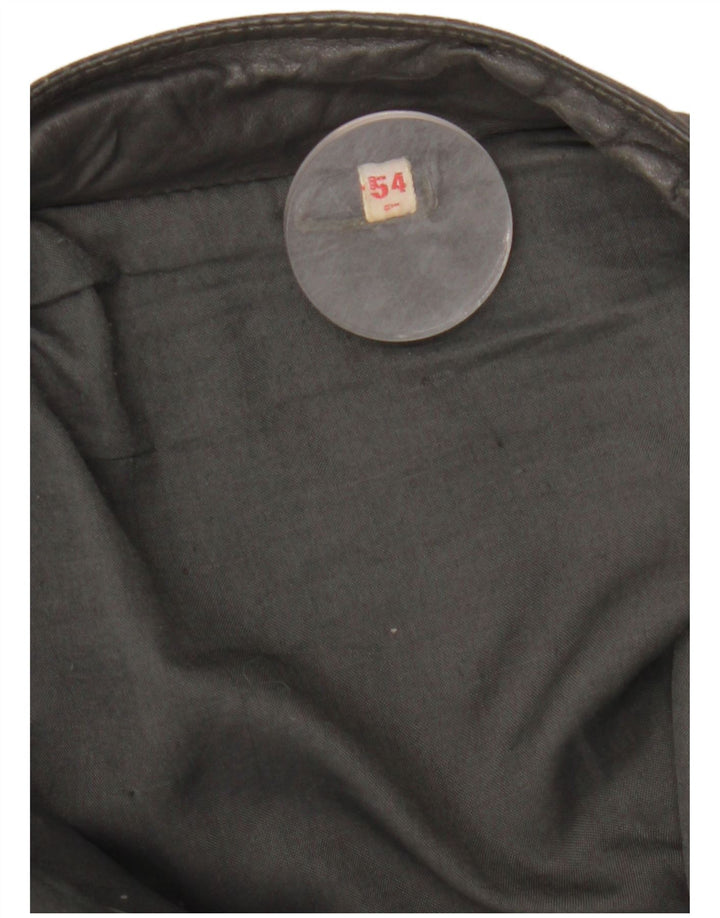 Vintage męska kurtka skórzana IT 54 2XL szara