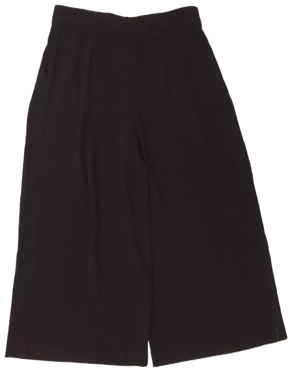 Damskie, przycięte spodnie Zara 2XL W34 L28 Czarny poliester