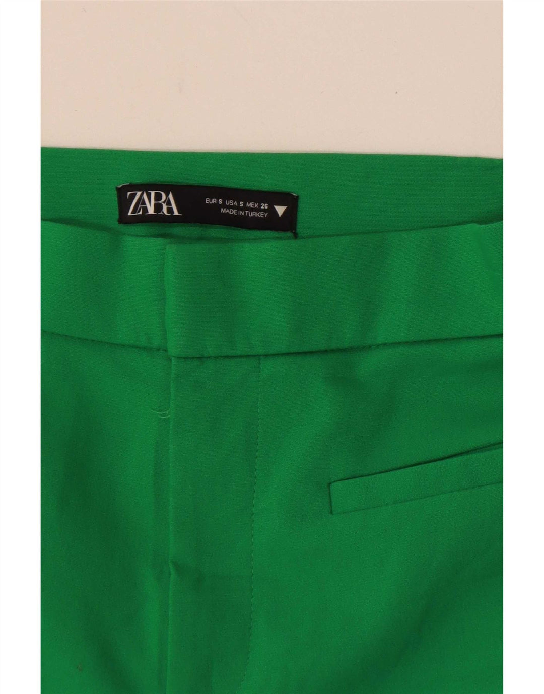 Spodnie damskie Zara Capri małe W26 L22 zielone