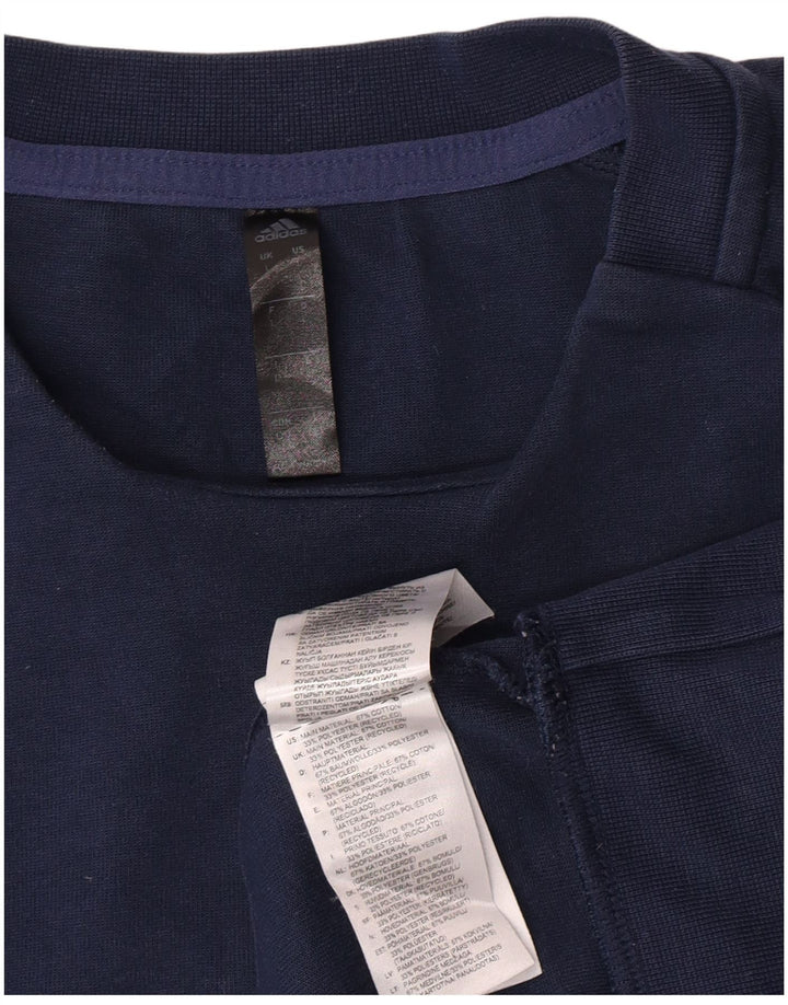 Adidas Męska bluza z grafiką, duża, granatowa, bawełniana