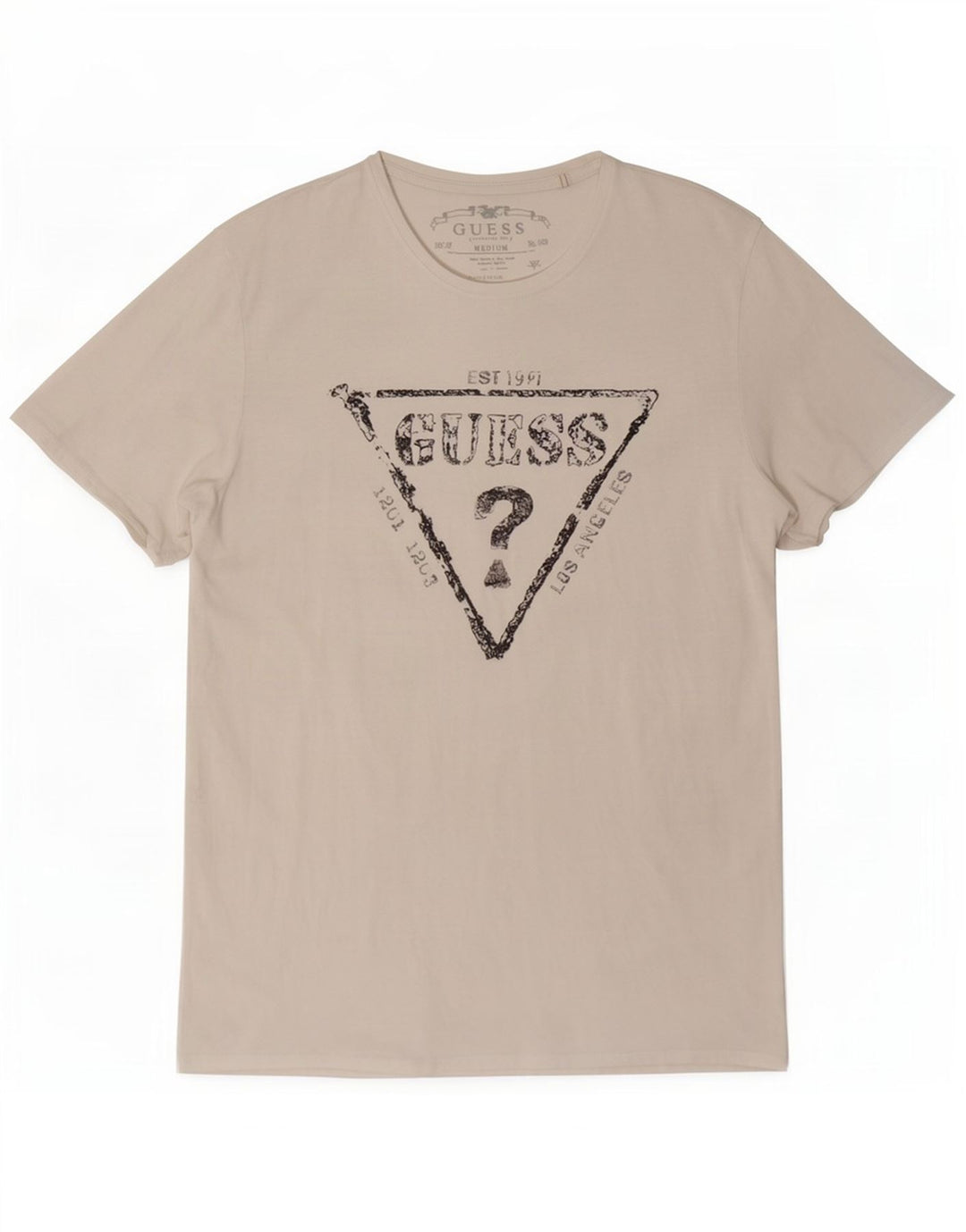 Męski T-shirt Guess z grafiką, średni biały