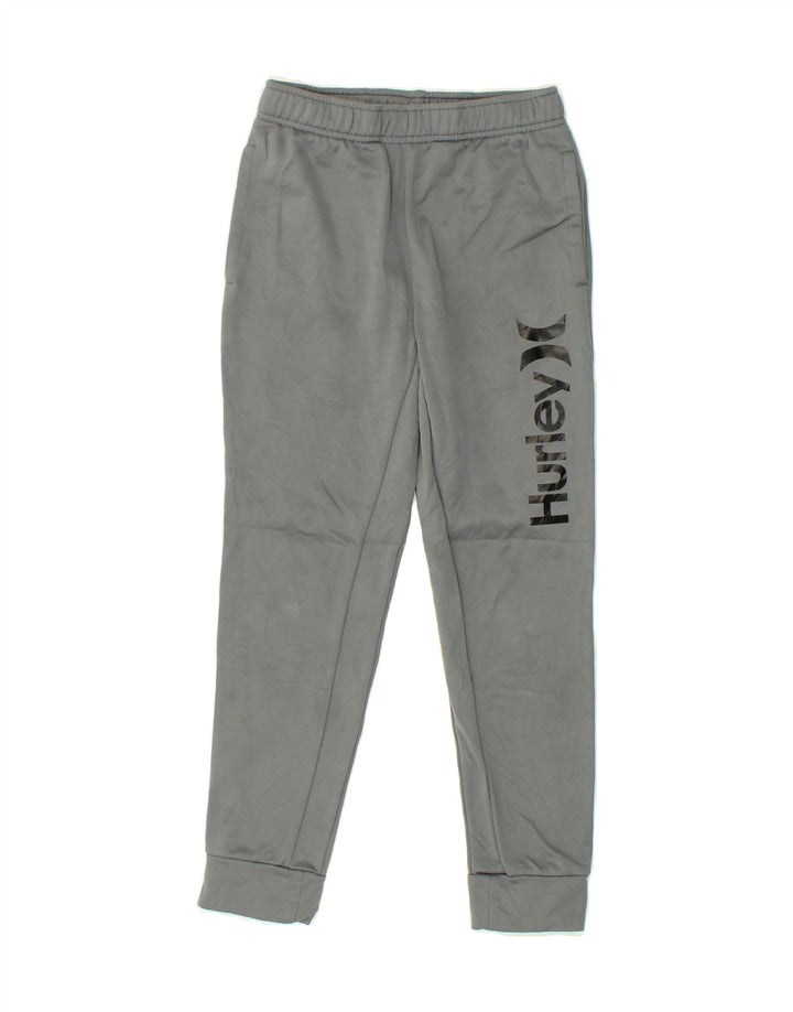 HURLEY Boys Graphic Tracksuit Trousers Joggers 7-8 Years Medium Grey | Vintage Hurley | Thrift | Second-Hand Hurley | Used Clothing | Messina Hembry 