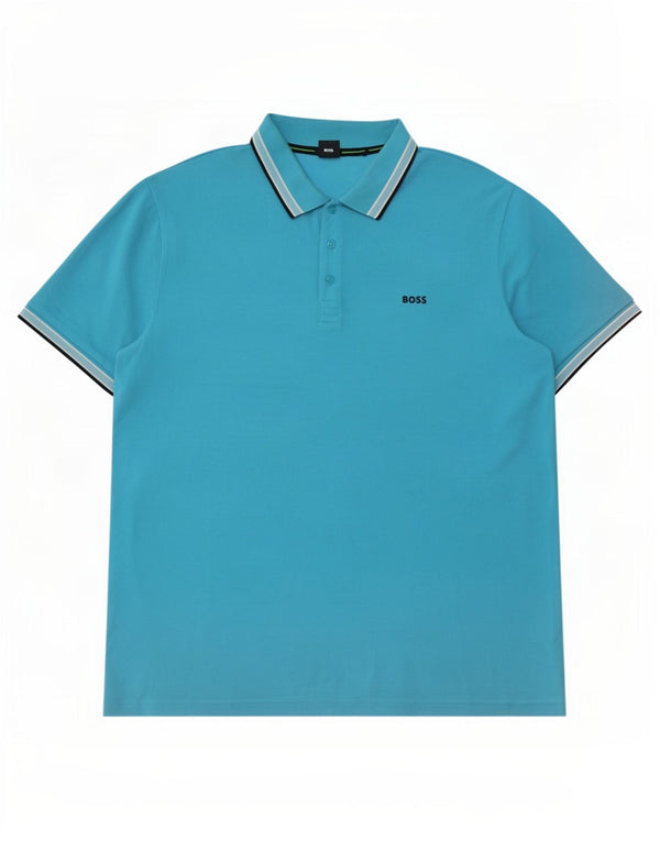 Męska koszulka polo Hugo Boss 4XL, niebieska, bawełniana