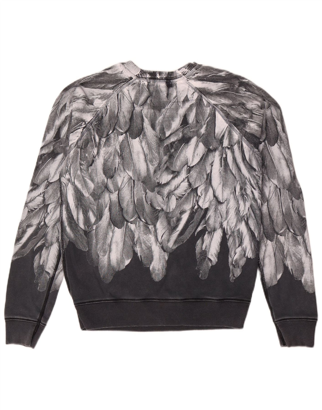 Męska bluza z grafiką Diesel, mała, czarna, bawełniana