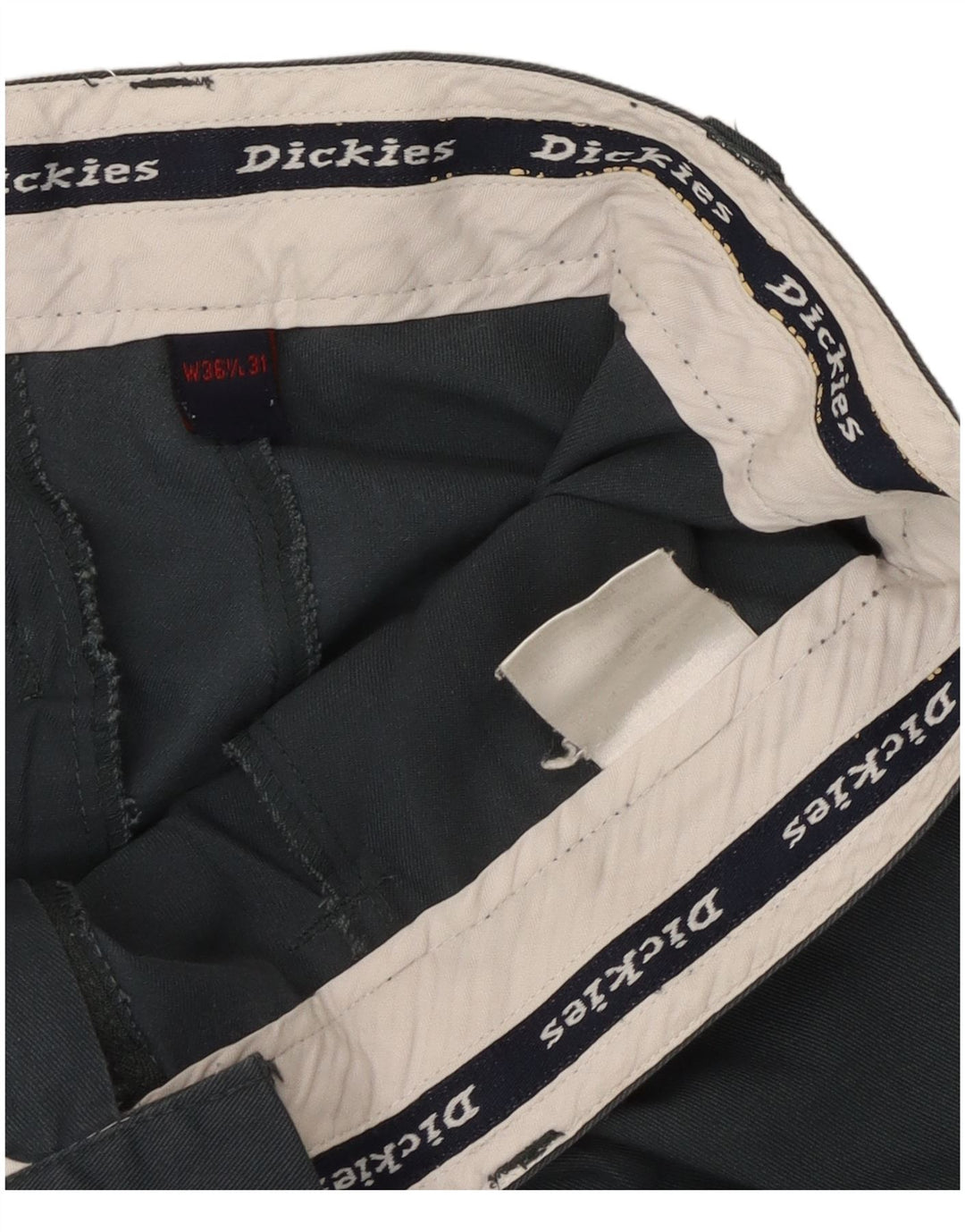 Męskie proste spodnie garniturowe Dickies W36 L26 Szary poliester