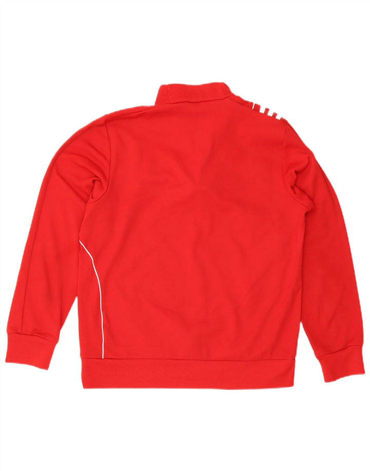 Męska bluza Adidas z zamkiem błyskawicznym, średni czerwony poliester