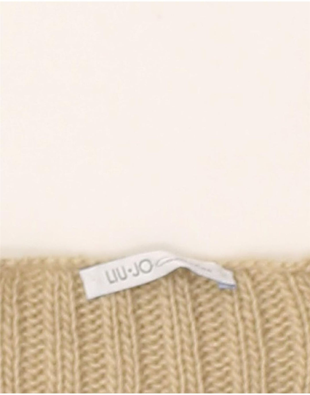 LIU JO Womens Cardigan Sweater UK 8 Small Beige Acrylic | Vintage Liu Jo | Thrift | Second-Hand Liu Jo | Used Clothing | Messina Hembry 