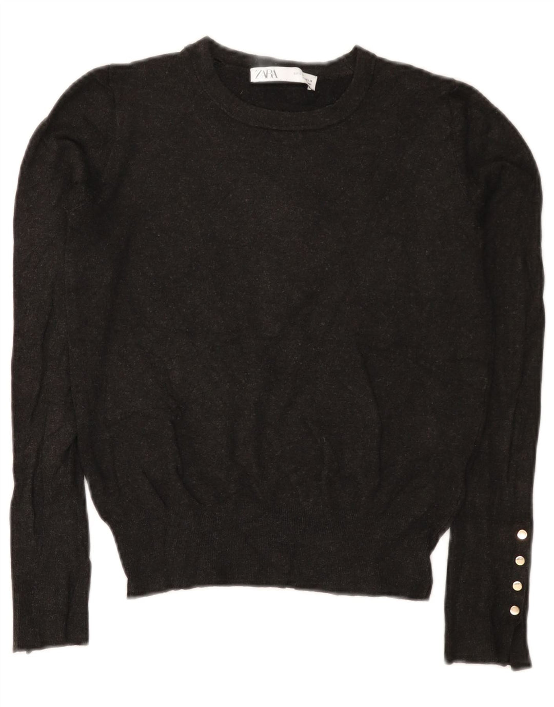 Sweter damski Zara z dekoltem w łódkę UK 10, mały, szary