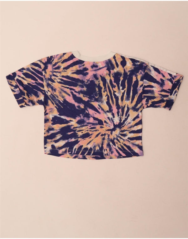 Damska koszulka Adidas Crop Graphic Top UK 12 Medium Multicolored Tie Dye