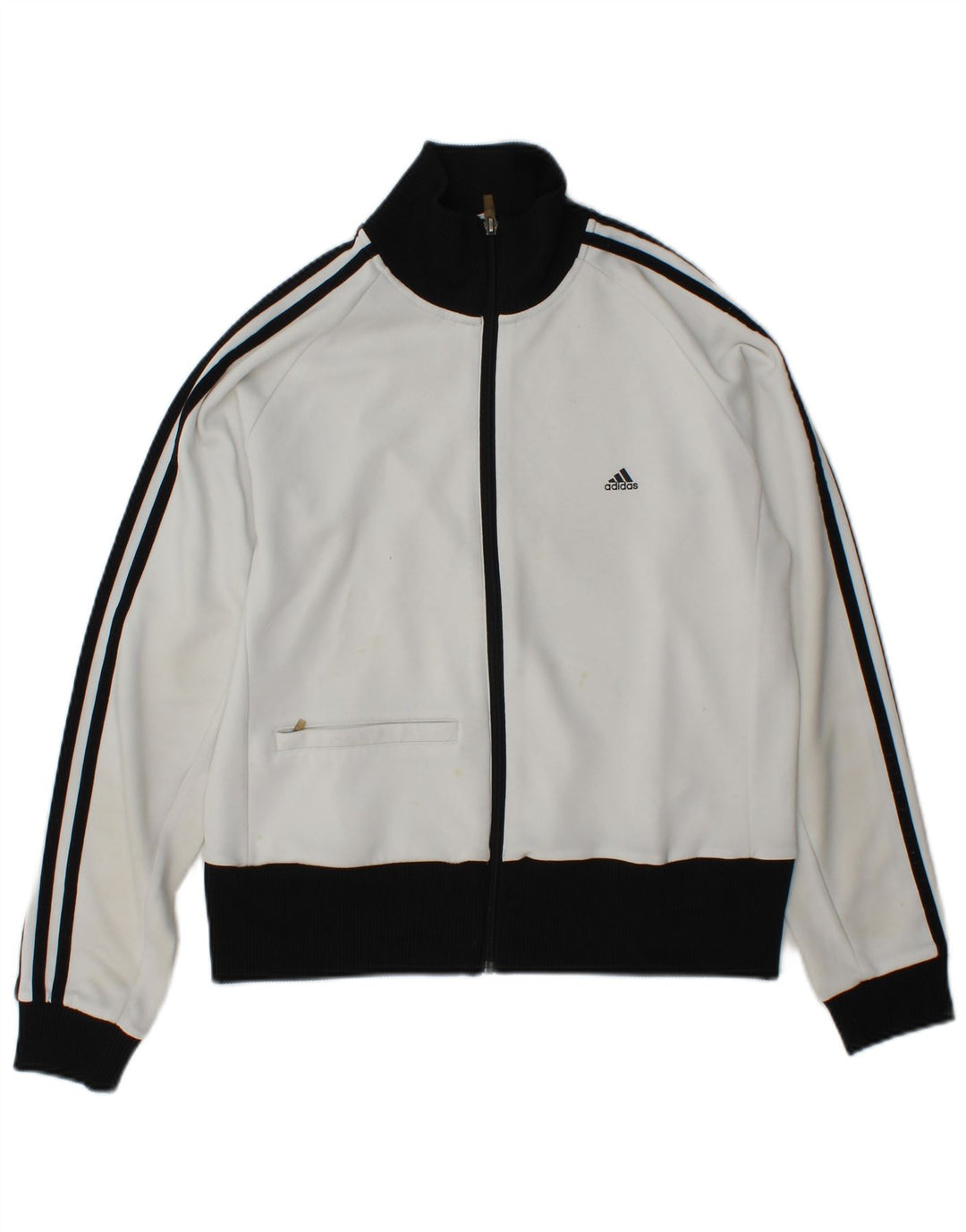 Damska bluza dresowa Adidas UK 18 XL Biały poliester z blokami kolorów