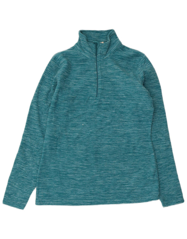 Damski sweter polarowy Mountain Warehouse z zamkiem błyskawicznym UK 10, mały, niebieski, nakrapiany