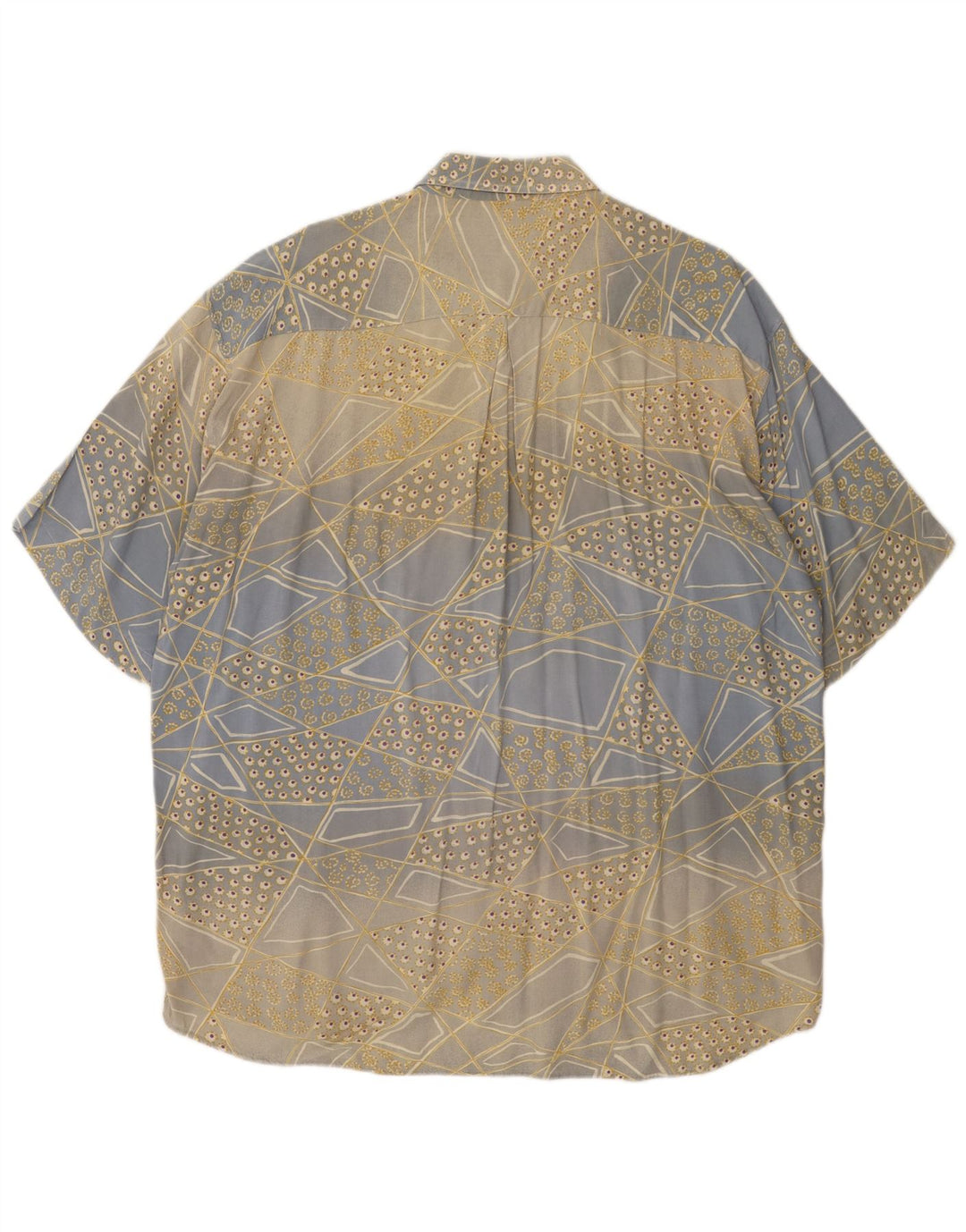 Koszula męska z krótkim rękawem MAC FASHION, duża, niebieska, geometryczna