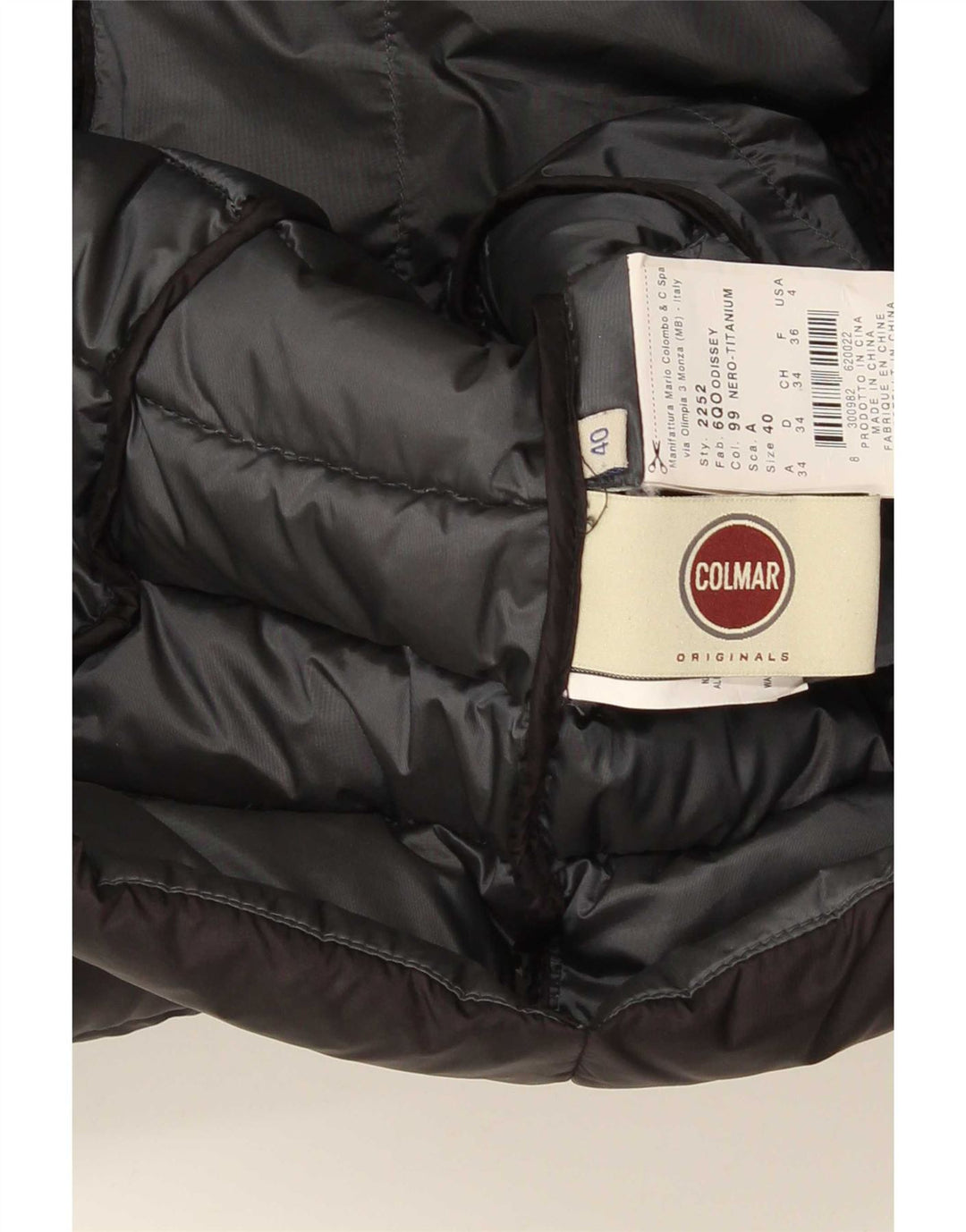 Damska ocieplana kurtka z kapturem Colmar IT 40 XS, czarny nylon