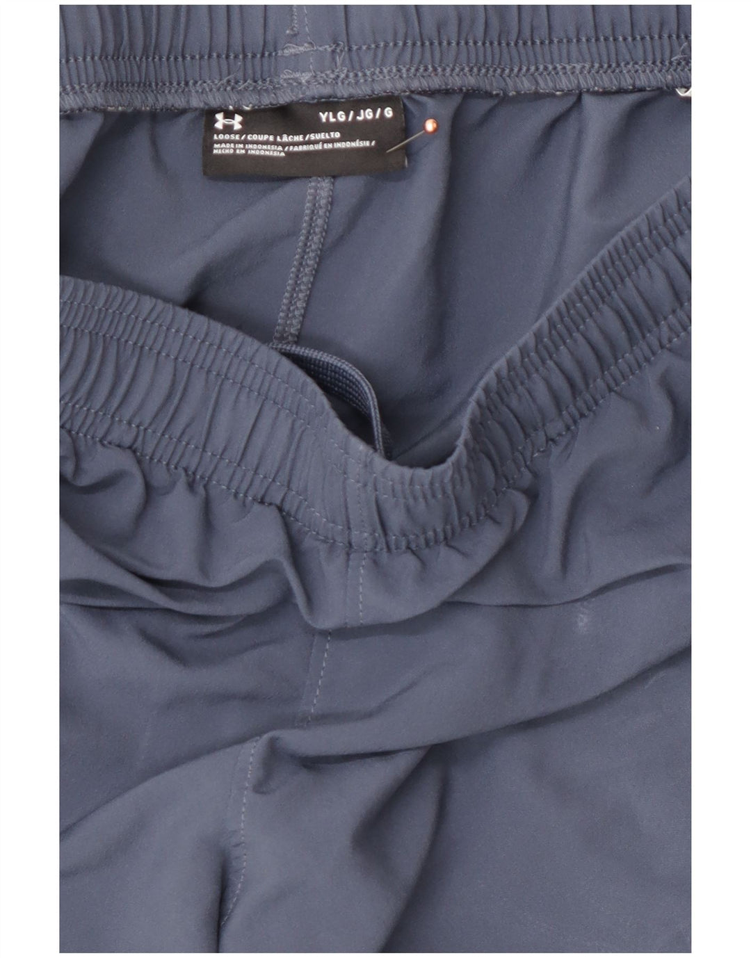 Chłopięce spodenki sportowe z grafiką UNDER ARMOUR na 11-12 lat, duże, niebieskie, poliestrowe