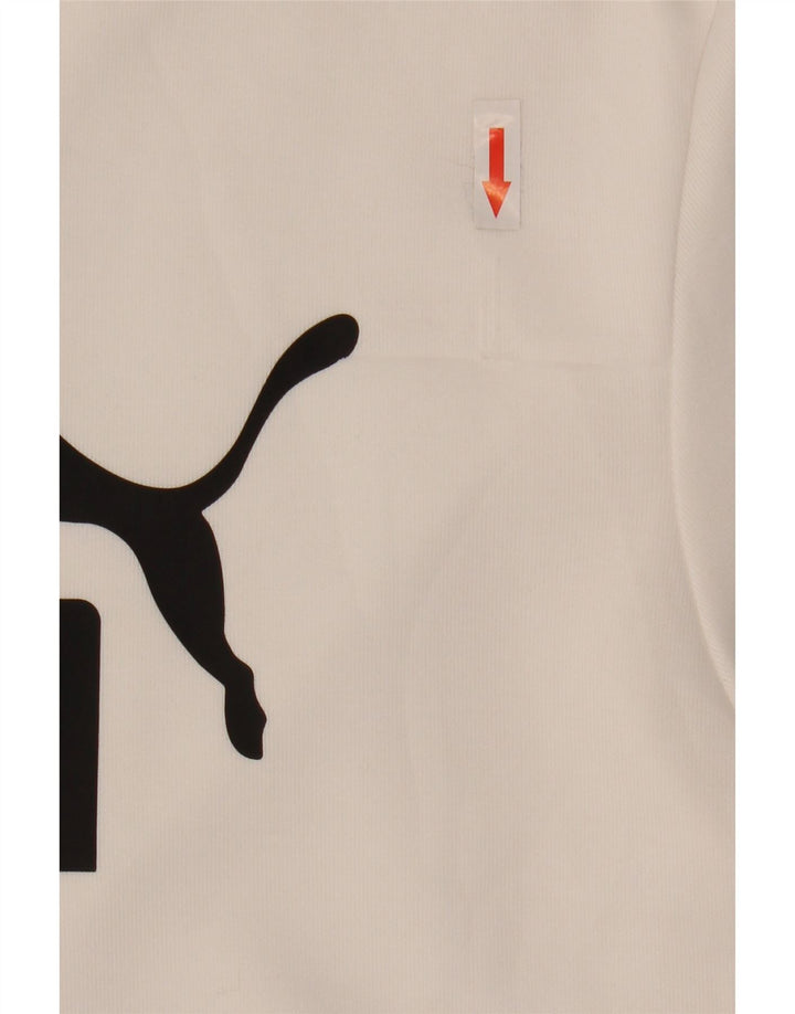 Męska bluza z grafiką Puma, duża, biała, poliestrowa