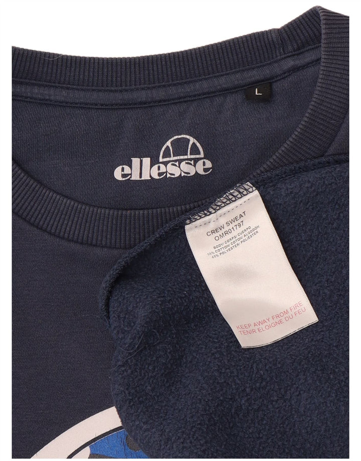 Bluza męska Ellesse, duża, granatowa, bawełniana