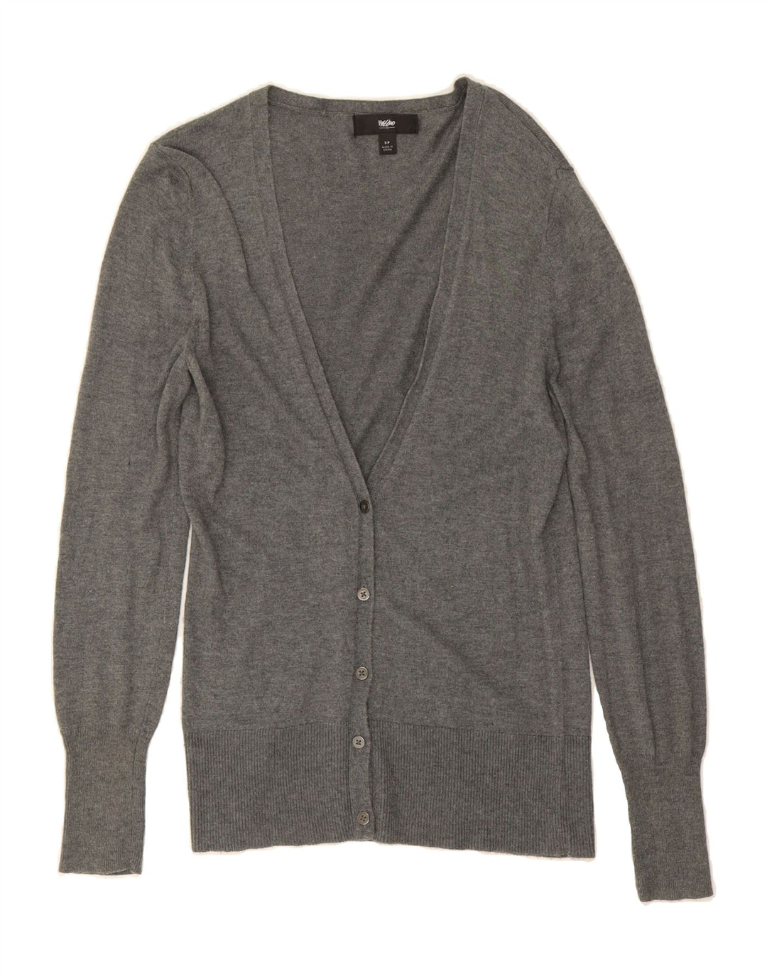 MOSSIMO Womens Cardigan Sweater UK 10 Small Grey Nylon Vintage Mossimo and Second-Hand Mossimo from Messina Hembry 