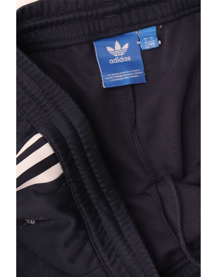 Męskie spodnie dresowe Adidas, duże, granatowe, poliestrowe