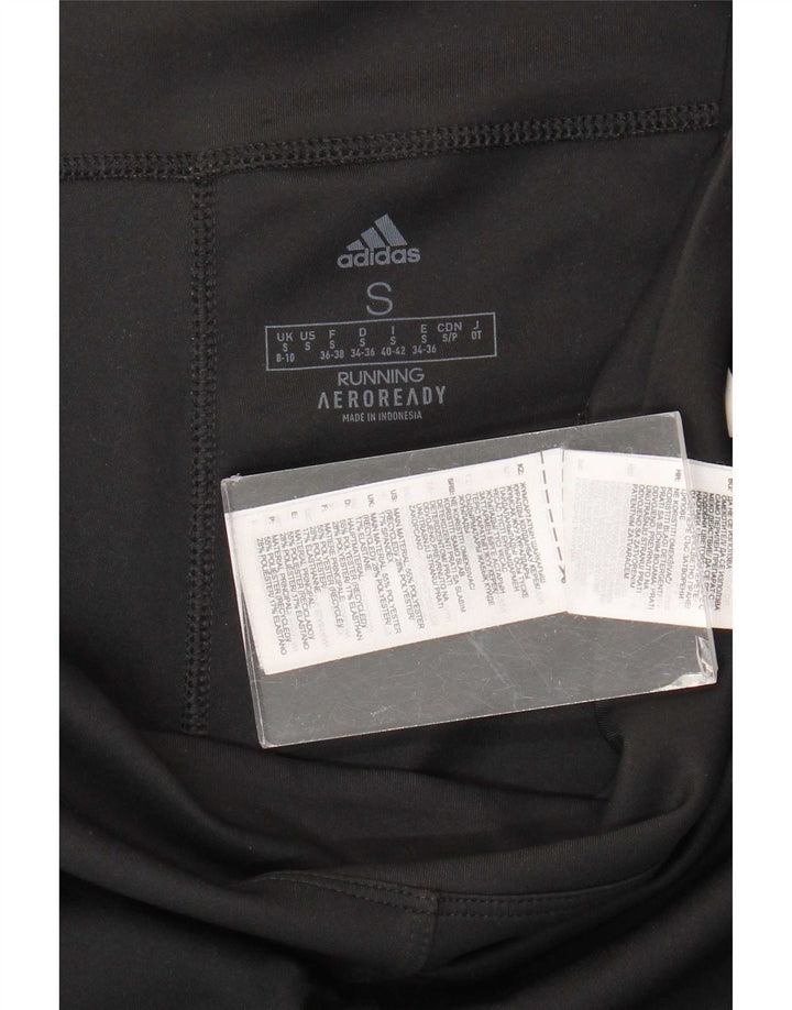 Damskie legginsy Adidas Aeroready UK 8/10, małe, czarne, poliestrowe