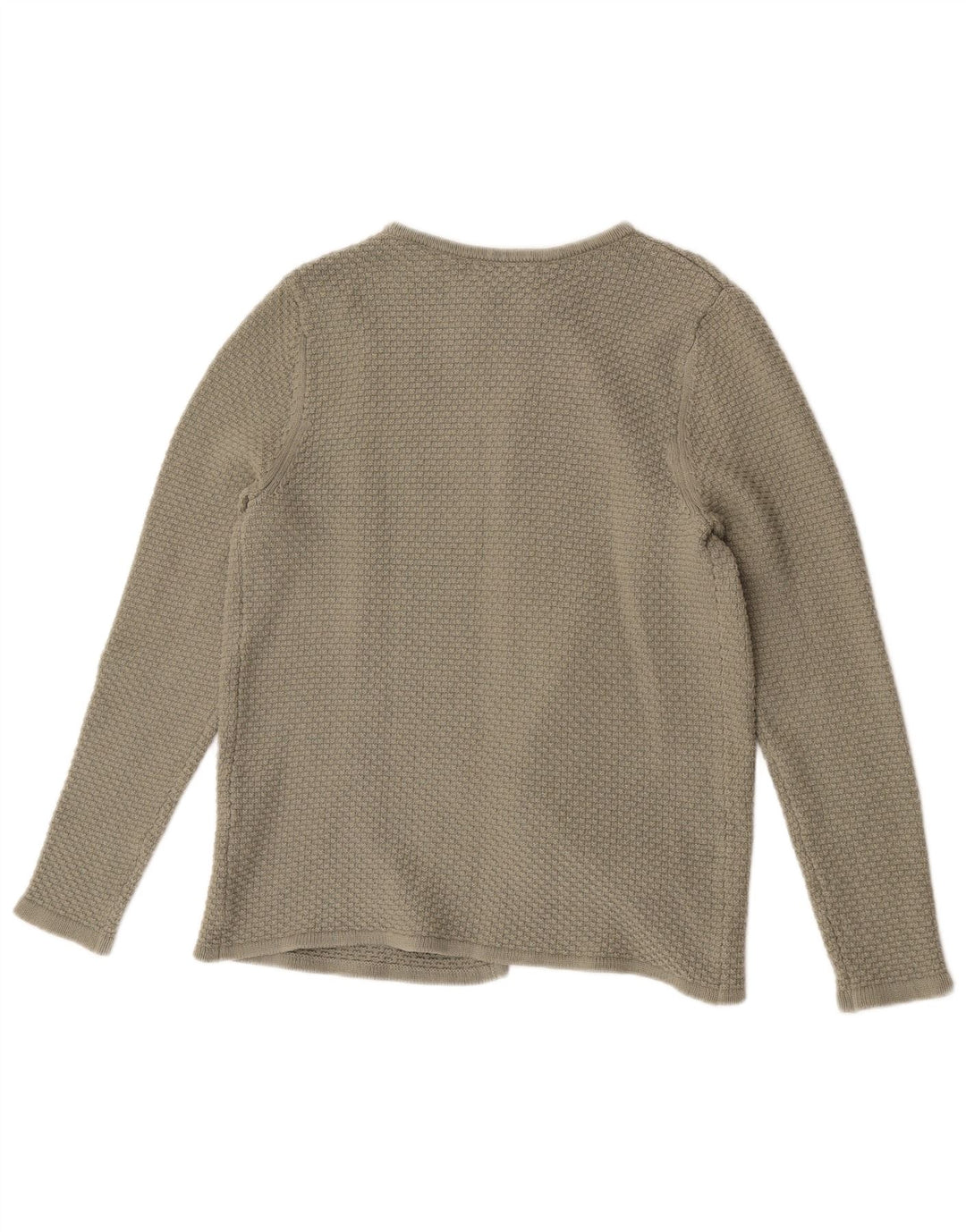 Crew Clothing Damski sweter rozpinany UK 14, średnio zielony, bawełniany