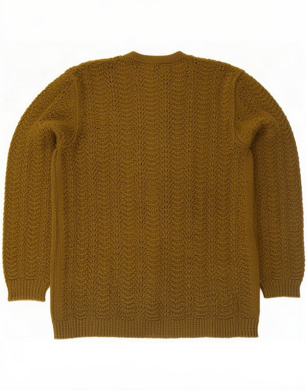 Vintage damski sweter kardigan UK 16 Large Khaki