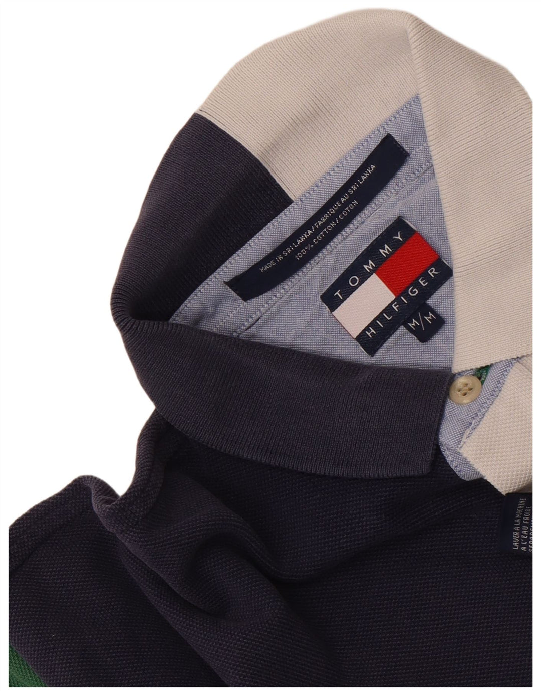 Męska koszulka polo Tommy Hilfiger Średnia, wielokolorowa bawełna z blokami kolorów