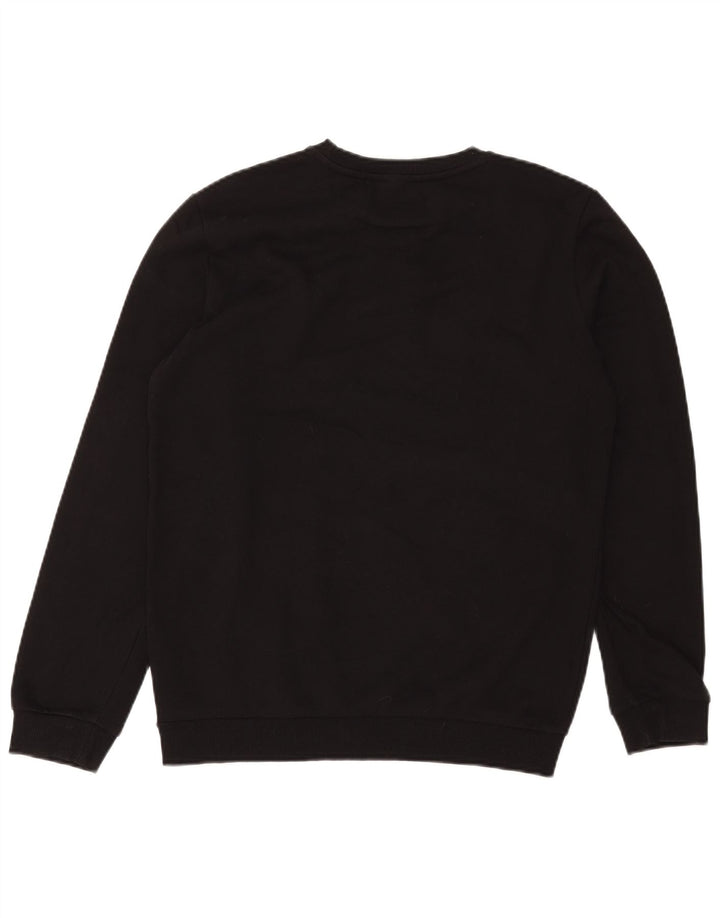 Męska bluza z grafiką Puma, mała, czarna, bawełniana