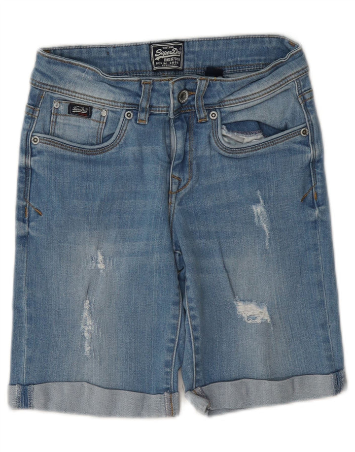 Damskie spodenki jeansowe Superdry W28 w kolorze średnioniebieskim