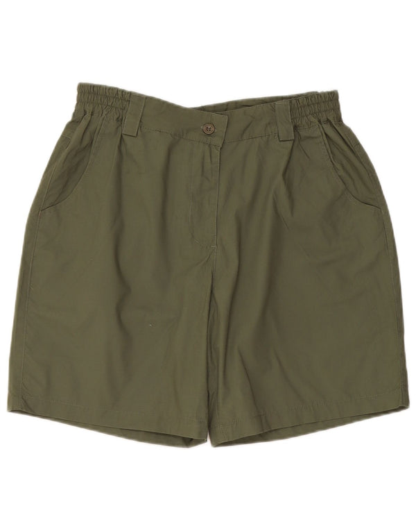 Mountain Warehouse Womens Chino Shorts UK 12 Medium W30  Khaki Polyester