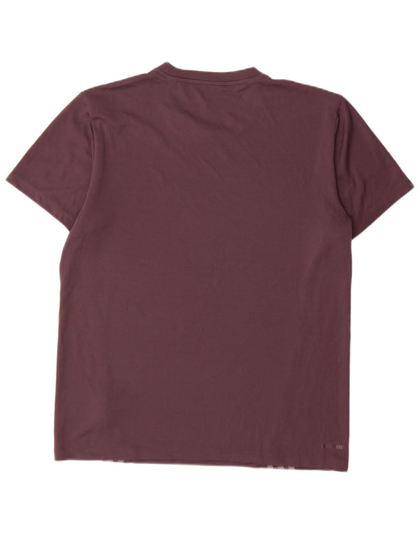 Adidas Męski T-shirt Top Duży Fioletowy Poliester
