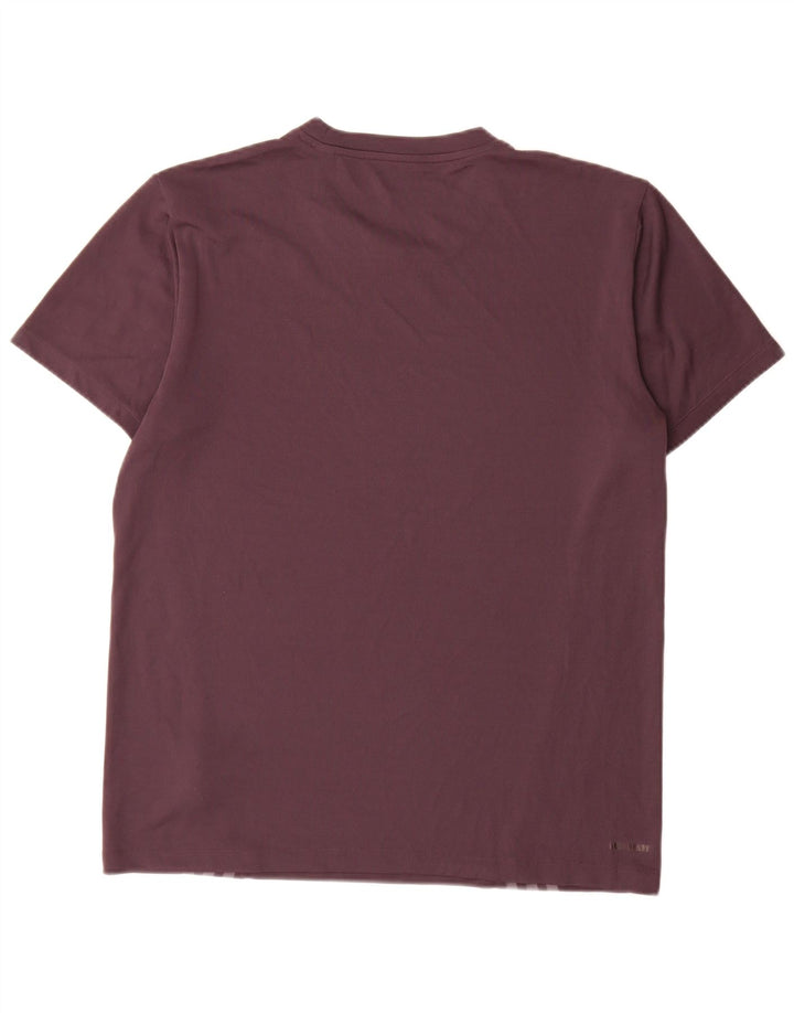 Adidas Męski T-shirt Top Duży Fioletowy Poliester