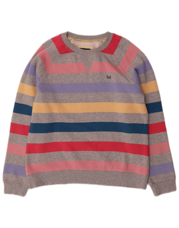 CREW CLOTHING Damska bluza dresowa UK 10 w małe, wielokolorowe paski