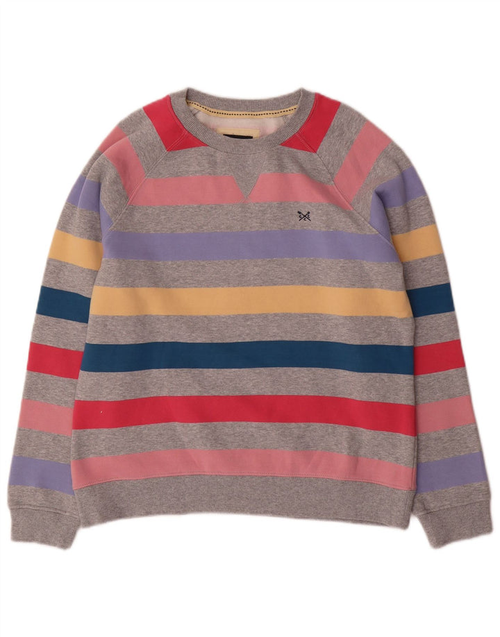 CREW CLOTHING Damska bluza dresowa UK 10 w małe, wielokolorowe paski