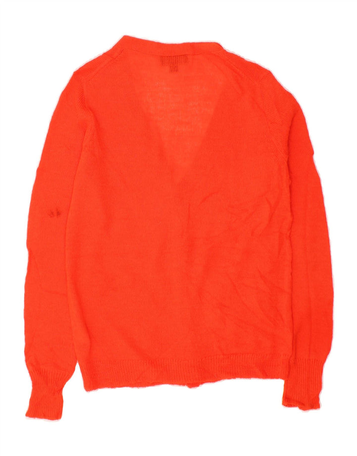 J. CREW Womens Cardigan Sweater UK 14 Medium Orange Acrylic Vintage J. Crew and Second-Hand J. Crew from Messina Hembry 