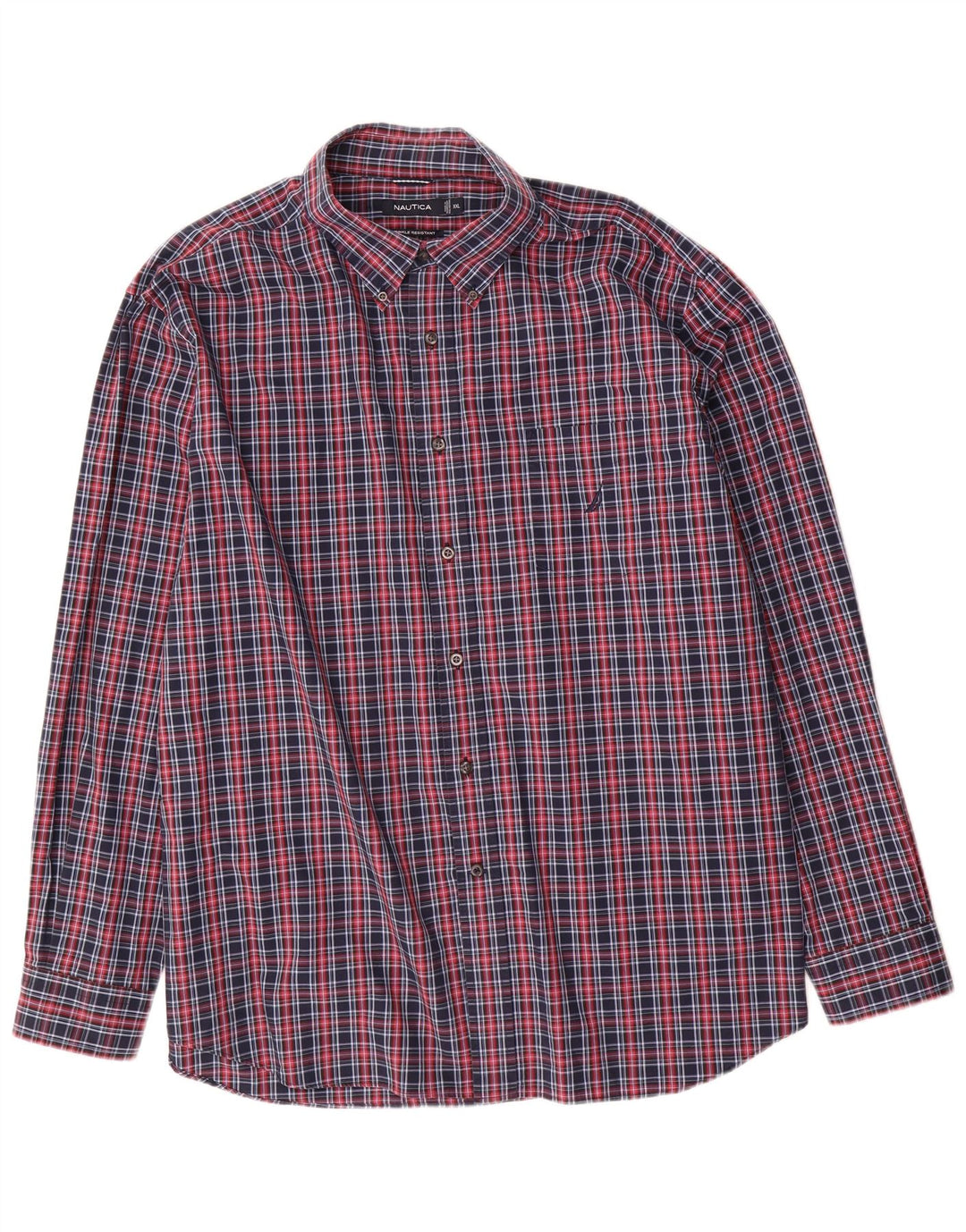 Koszula męska Nautica 2XL, bawełniana, granatowa w kratkę