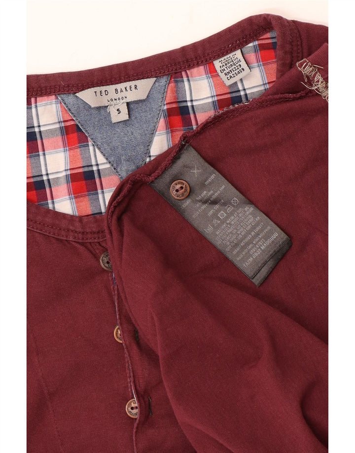 Damski top Ted Baker z długim rękawem, rozmiar 5 XL, bordowa, bawełniana