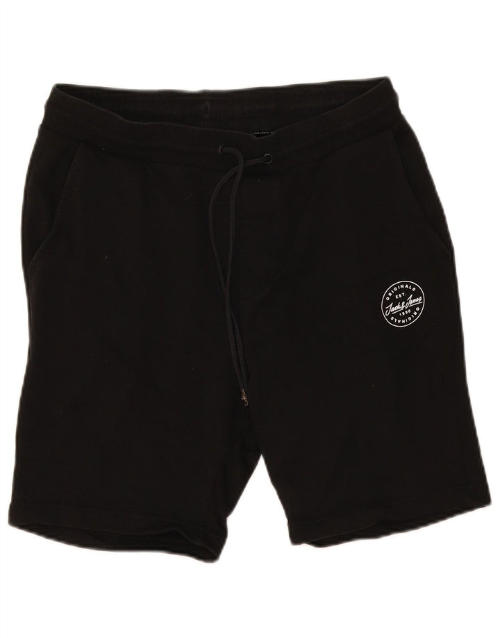 Męskie spodenki sportowe Jack & Jones, średnia czarna bawełna