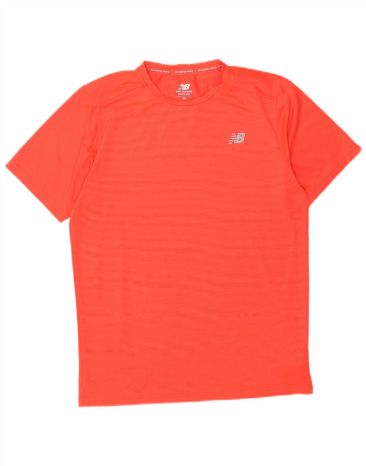 Koszulka męska New Balance Top, średni pomarańczowy poliester