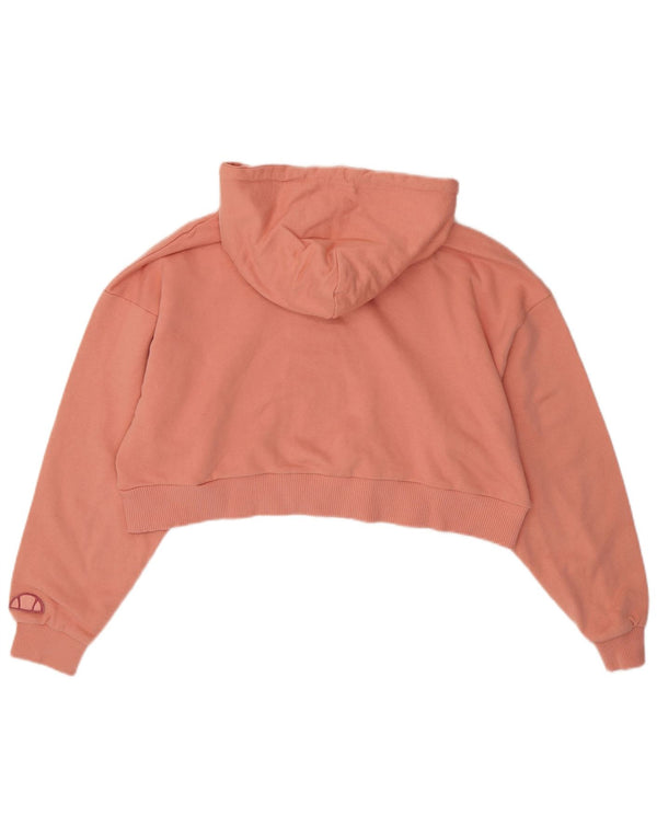 Damski sweter oversize z kapturem ELLESSE UK 8, mały, różowy, bawełniany