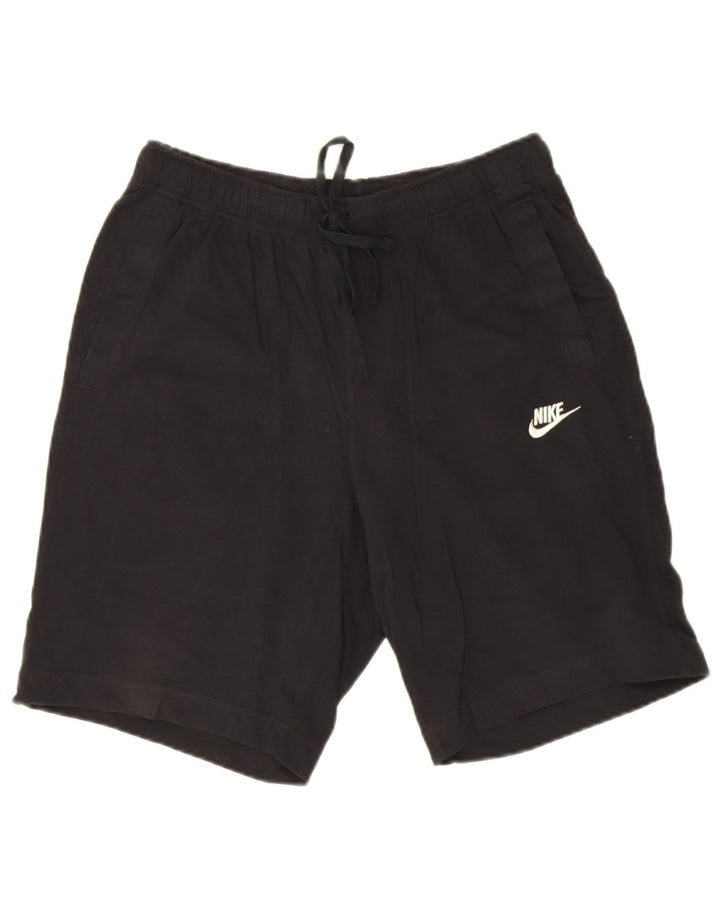 Męskie spodenki sportowe Nike, średniej wielkości, czarne, bawełniane