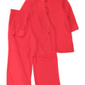 Frankenwalder Damski zestaw 2-częściowy z rękawem 3/4 EU 44 XL W34 L27 Czerwony Poliester