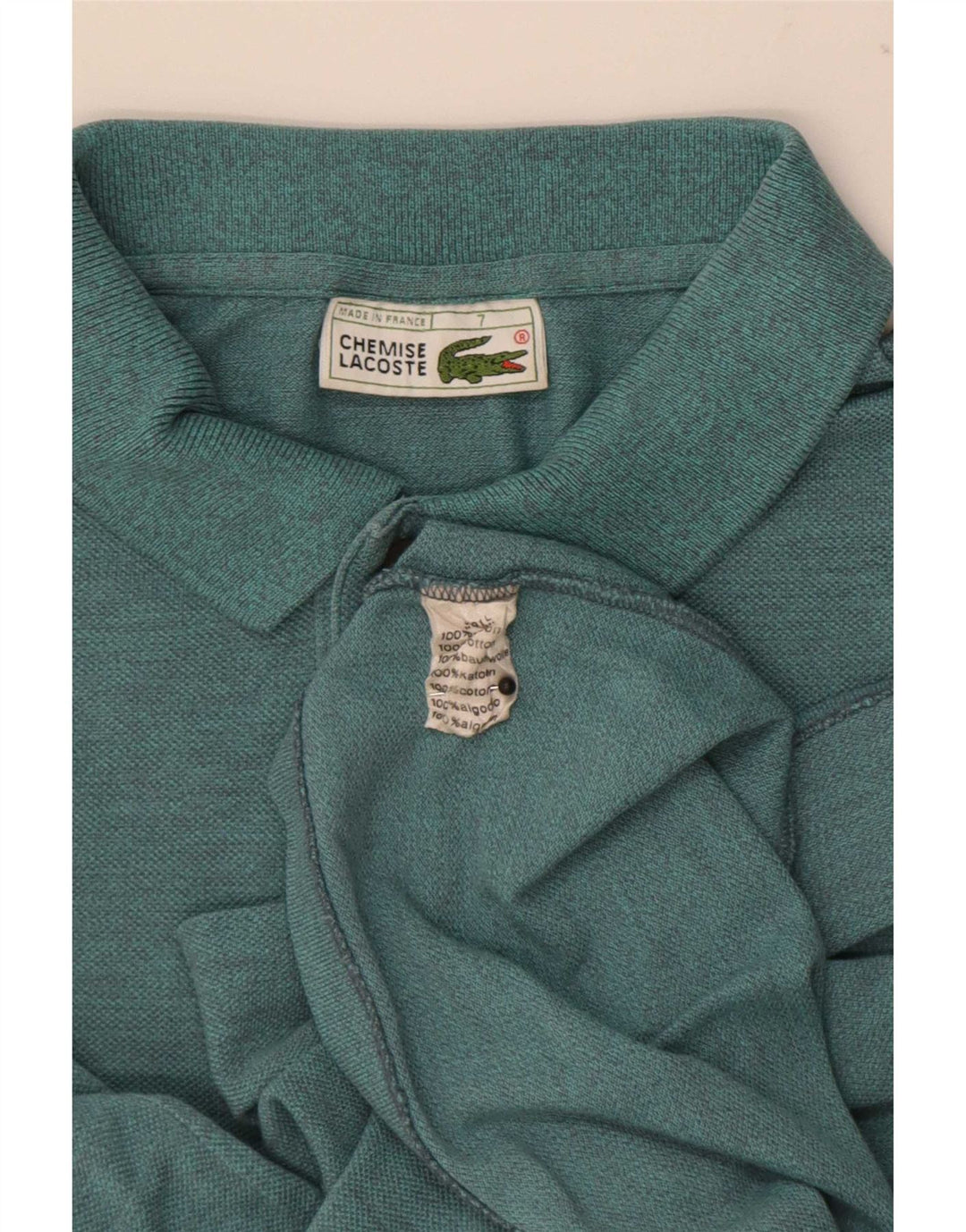 Męska koszulka polo Lacoste, rozmiar 7, 2XL, niebieska bawełniana w plamki