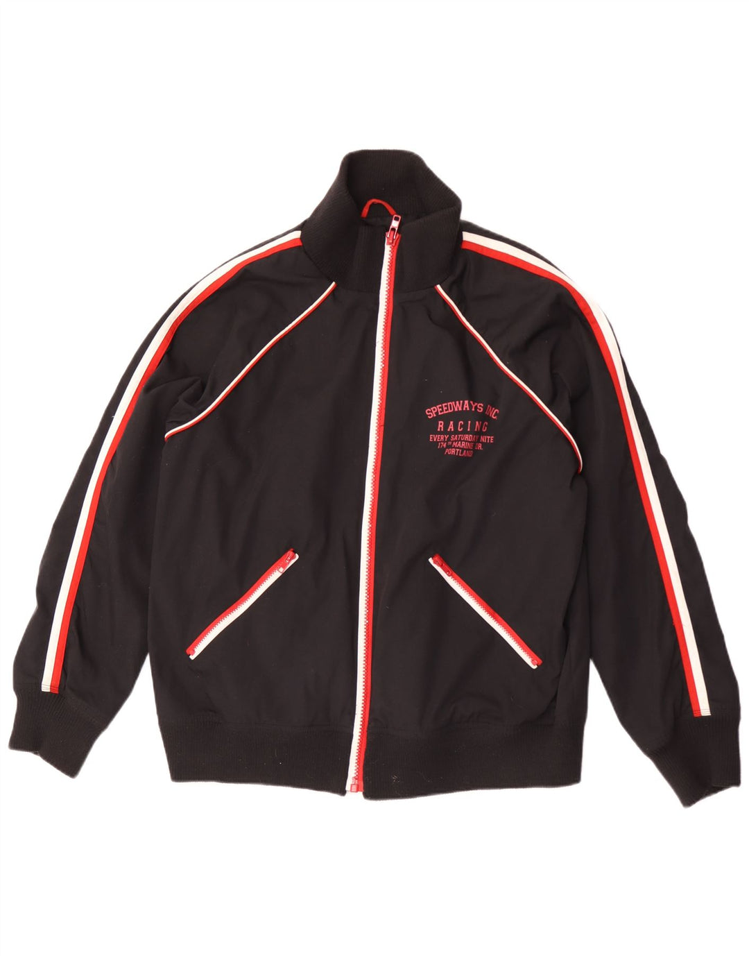 Męska kurtka bomber Jack & Jones z grafiką UK 42 XL, czarny poliester